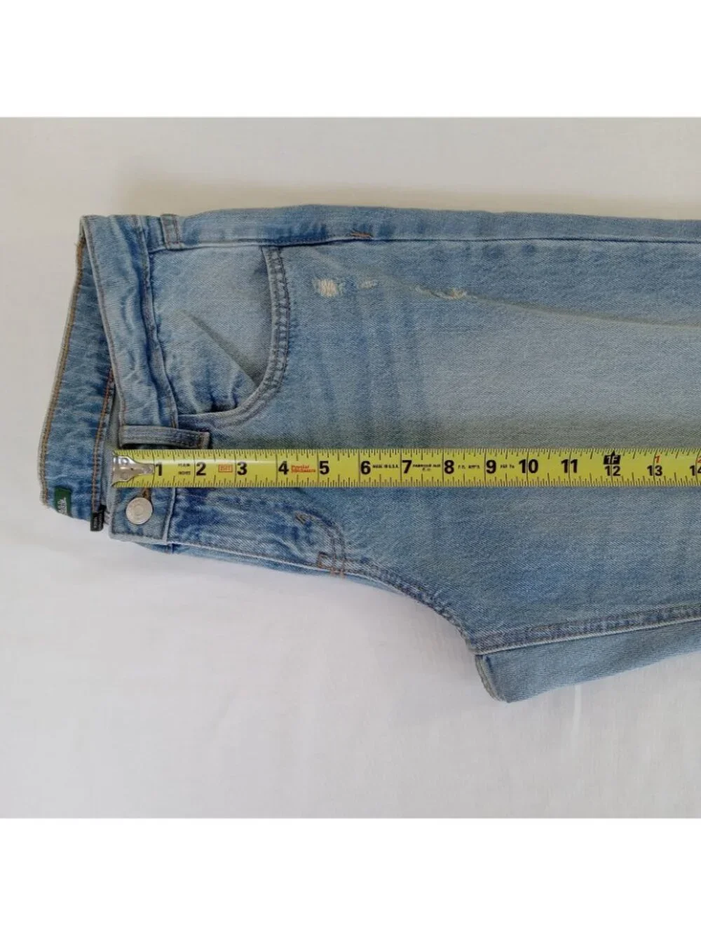 Wild Fable EasyRigid Size 8 Mid-Rise Straight Jeans Distressed Denim Medium Wash